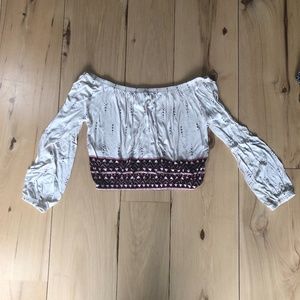 Off Shoulder Crop Top
